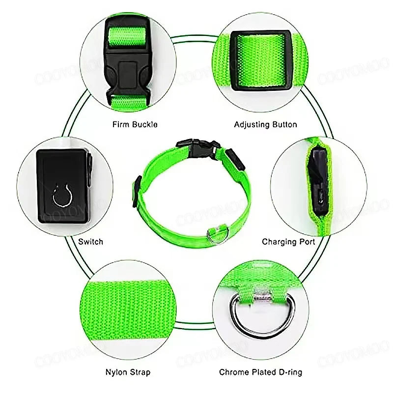 Night‑Glow Dog & Cat Collar