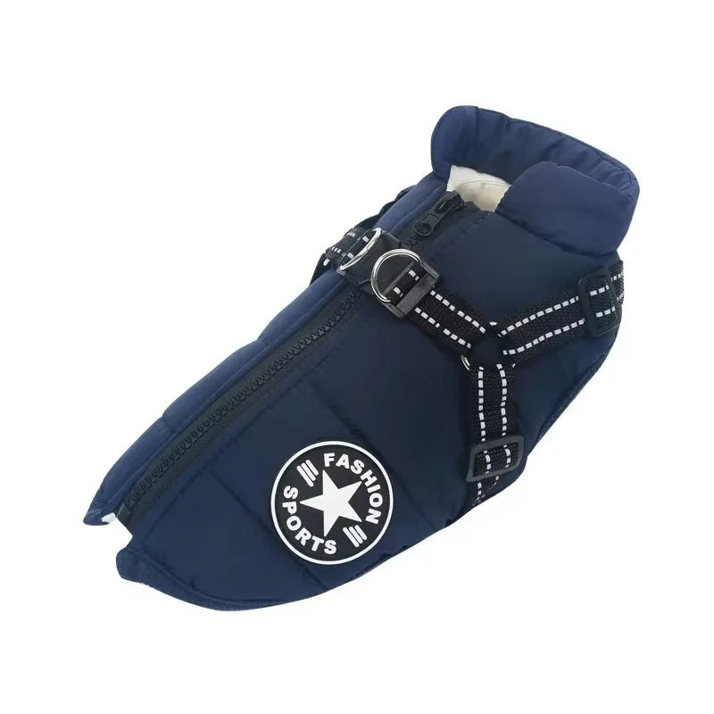 Waterproof Dog Coat with Built‑In Harness