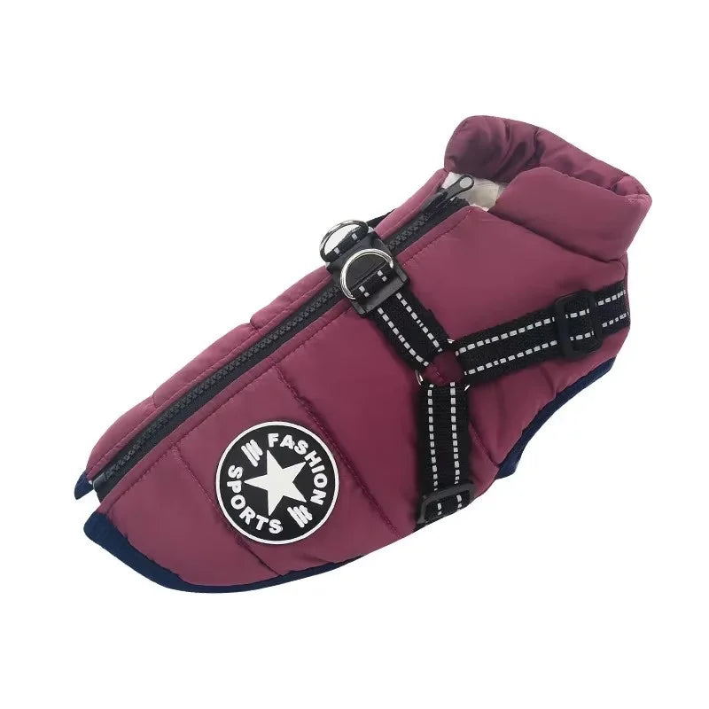 Waterproof Dog Coat with Built‑In Harness