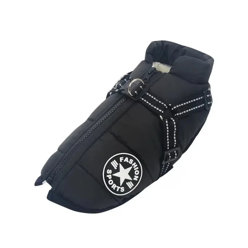 Waterproof Dog Coat with Built‑In Harness