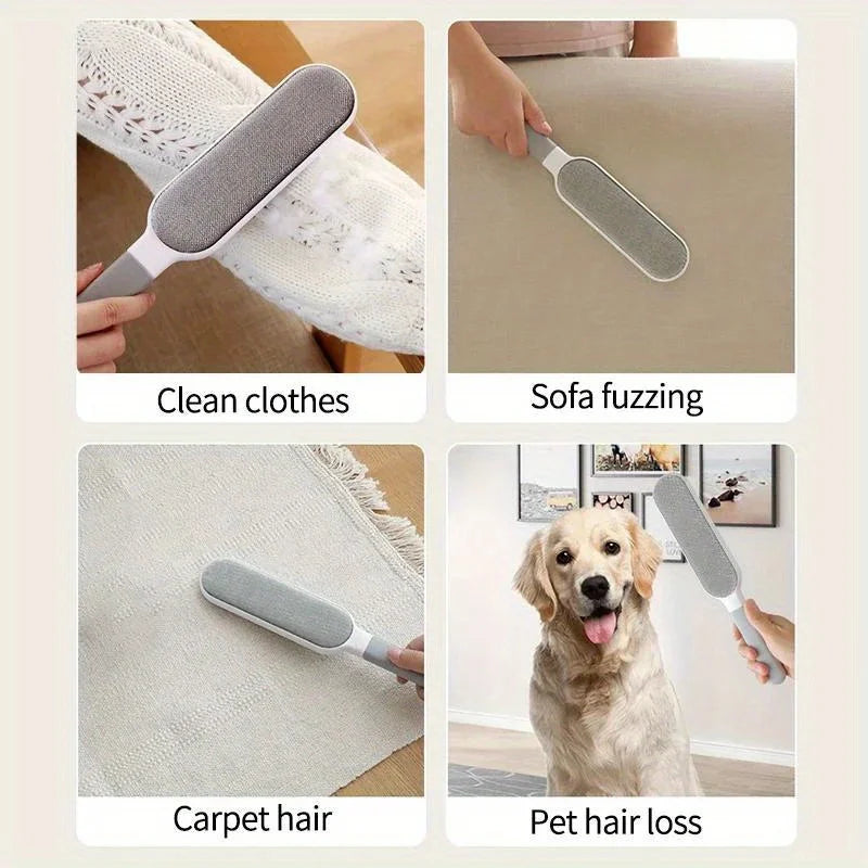 Double‑Sided Pet Hair Remover Brush