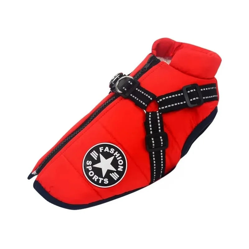 Waterproof Dog Coat with Built‑In Harness