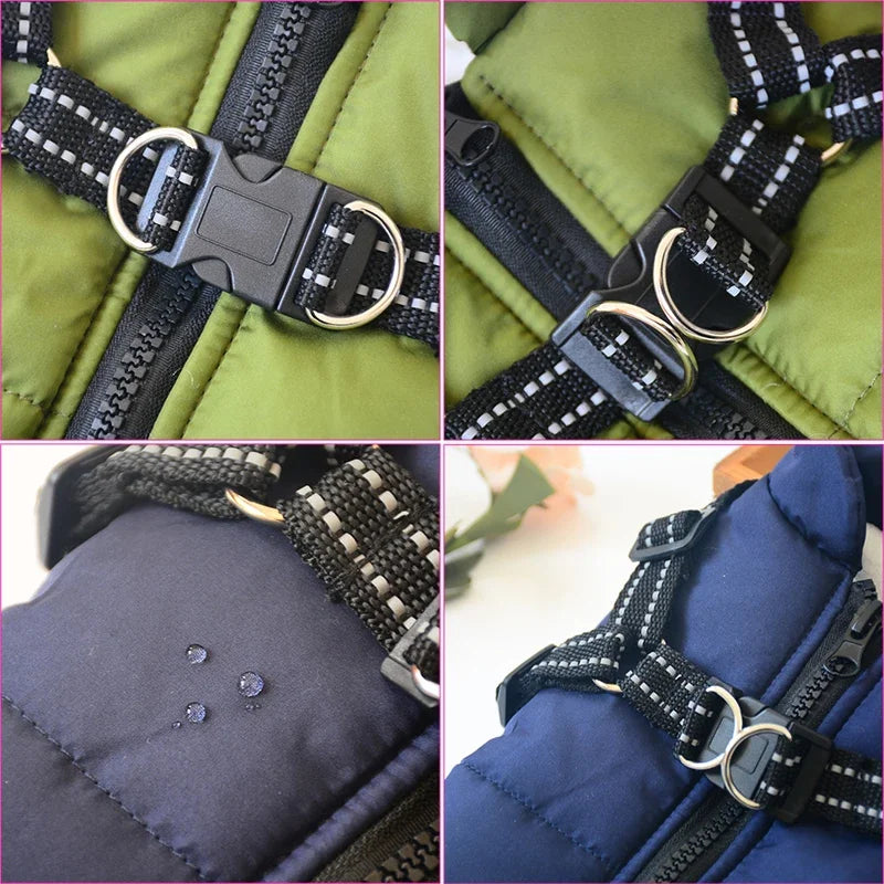 Waterproof Dog Coat with Built‑In Harness